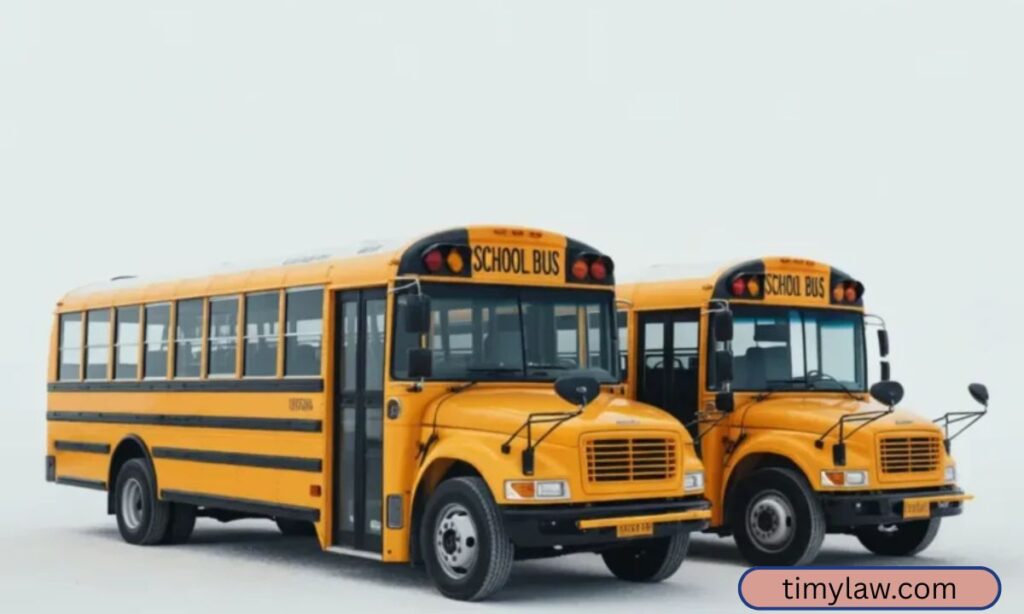 Two School Buses (End-to-End)