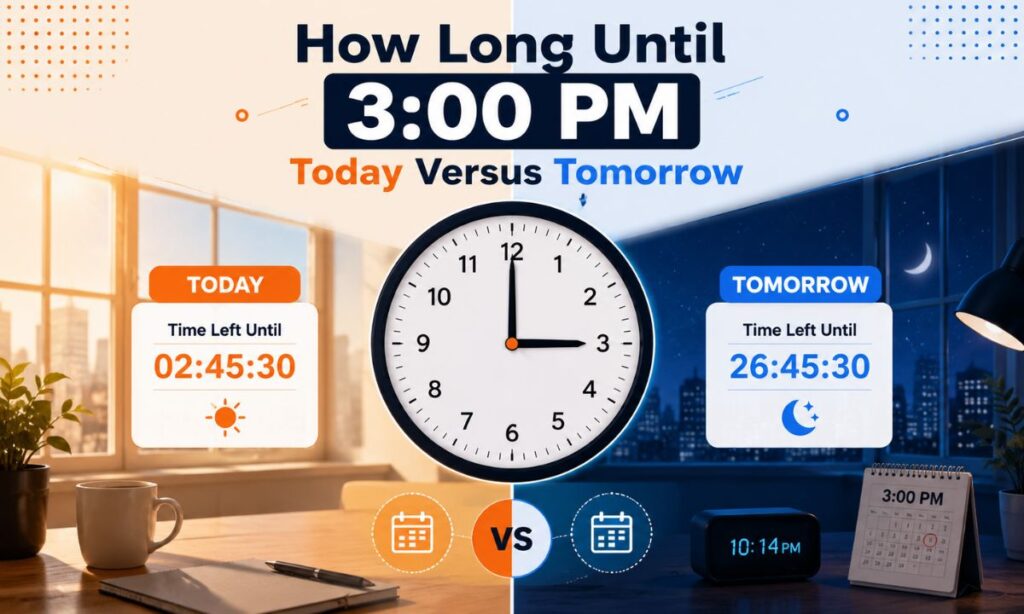 How Long Until 300 PM Today Versus Tomorrow