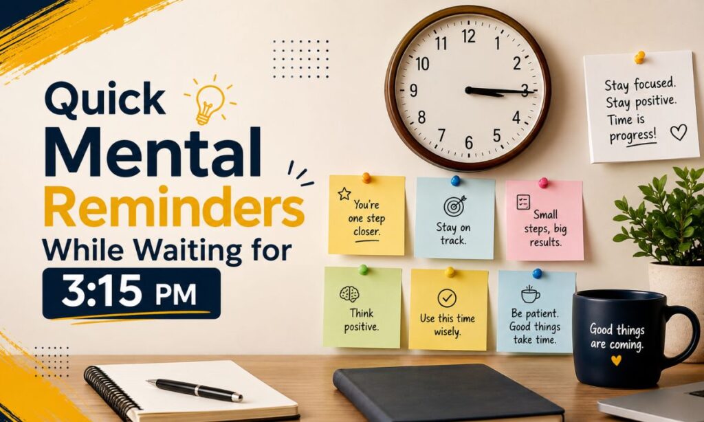Quick Mental Reminders While Waiting for 315 PM