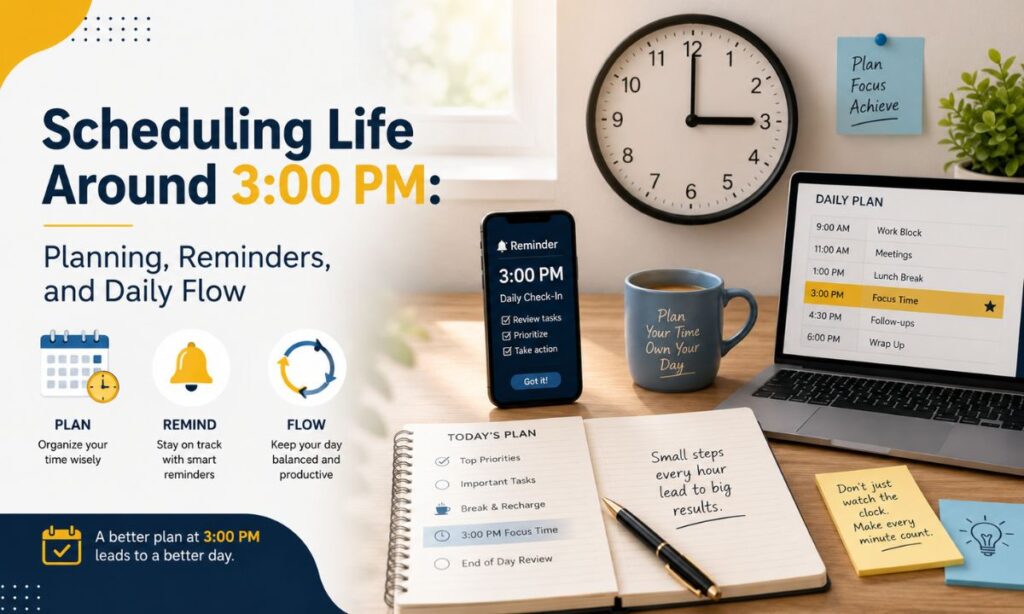 Scheduling Life Around 300 PM Planning, Reminders, and Daily Flow