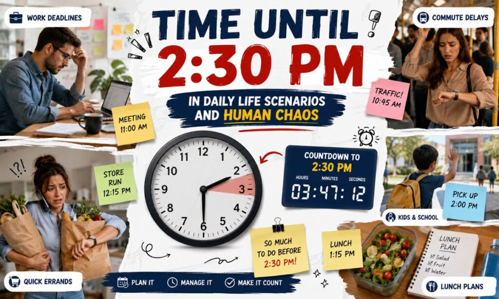 Time Until 230 PM in Daily Life Scenarios and Human Chaos